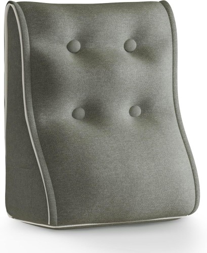 Modułowa Poduszka Ergonomiczna z Lnu – Szara – Pikowane Wsparcie Lędźwiowe.