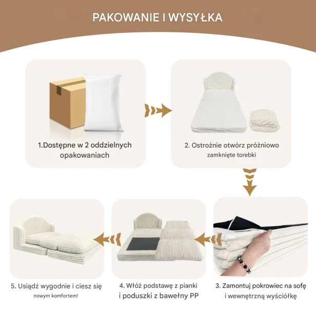 Instrukcja Montażu Modułowego Fotela – Pakowanie, Rozpakowanie i Składanie Krok po Kroku