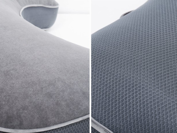 Zdjęcie w zbliżeniu ukazujące wysokiej jakości materiały użyte do produkcji poduszki na Kolana z Podłokietnikami.