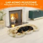 ŁAP-KOWO PLUSZOWE: Przytulny Kącik dla Psa przy Kominku | Rottweiler na Sztucznym Futrze