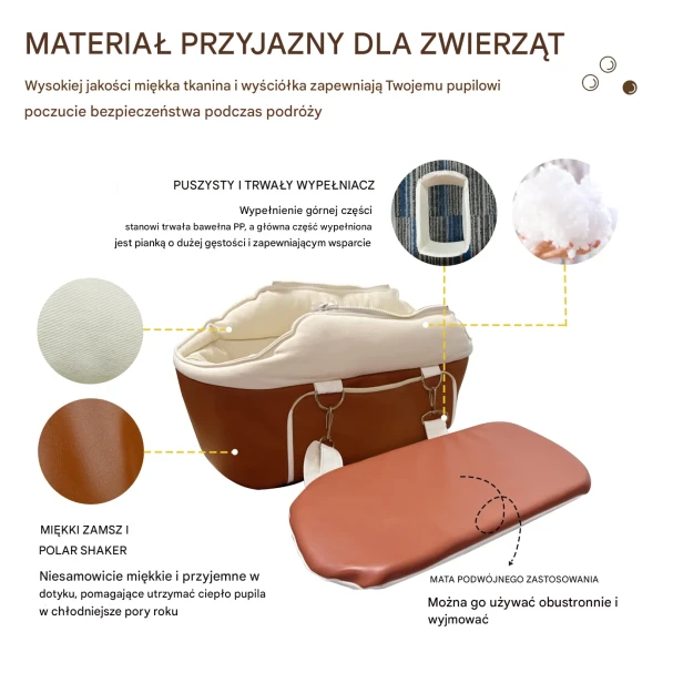 Materiał Przyjazny dla Zwierząt – Puszysty Wypełniacz, Miękki Zamsz i Mata Podwójnego Zastosowania