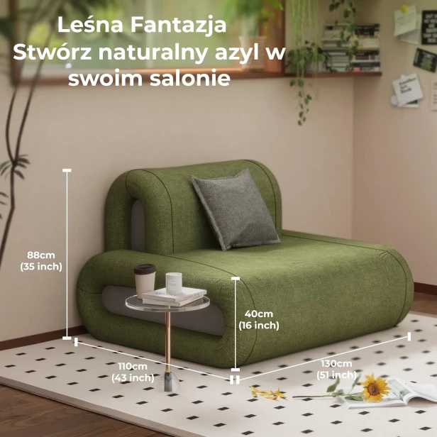 Modułowy Fotel, kanapa w Stylu Boho/Natura – Idealny do Salonu i Strefy Relaksu