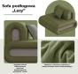 Sofa Podłogowa „Lazy” z Teksturowanego Weluru – Modułowy Komfort i Luksusowy Design