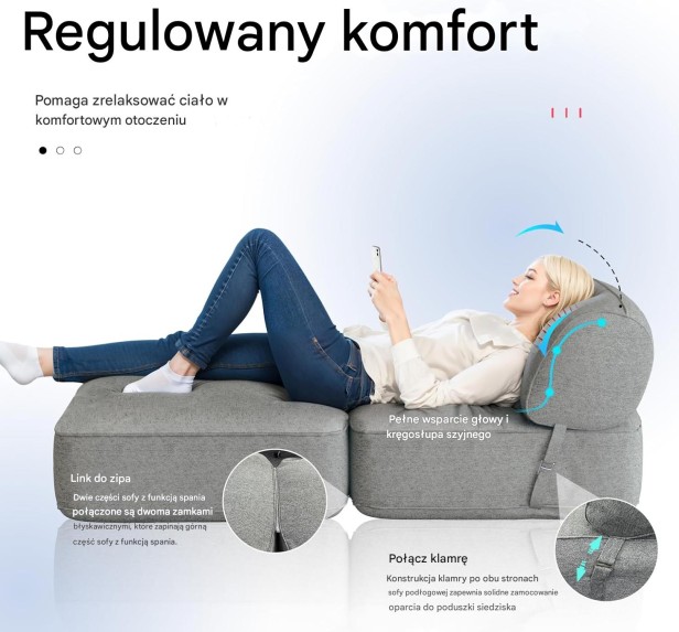 Sofa Rozkładana Nimbus, cechy produktu.