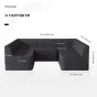 Sofa Modułowa Narożna w Kształcie Litery U, wymiary produktu.