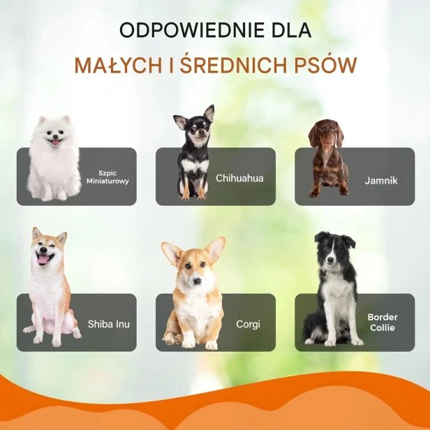 grafika promocyjna, która jasno określa docelową grupę użytkowników prezentowanego legowiska.