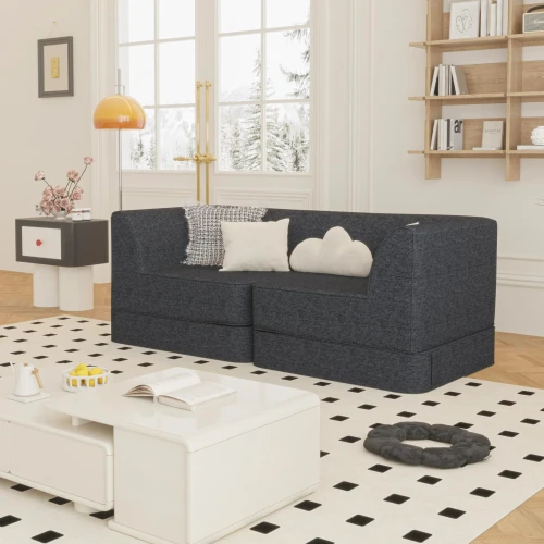 Modułowa Sofka Sekcyjna, podwójna, aranżacja w salonie.