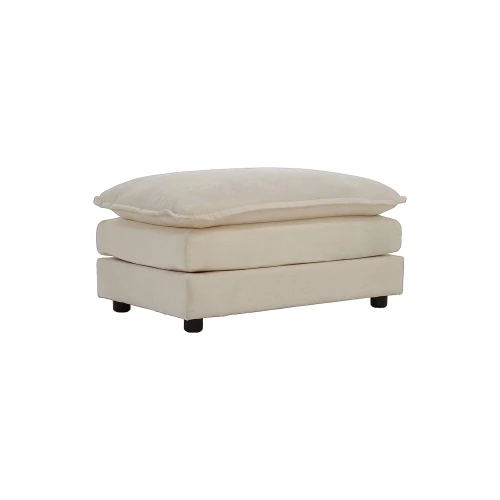 Zestaw wypoczynkowy. Beżowy podnóżek modułowy. Estetyka i komfort.