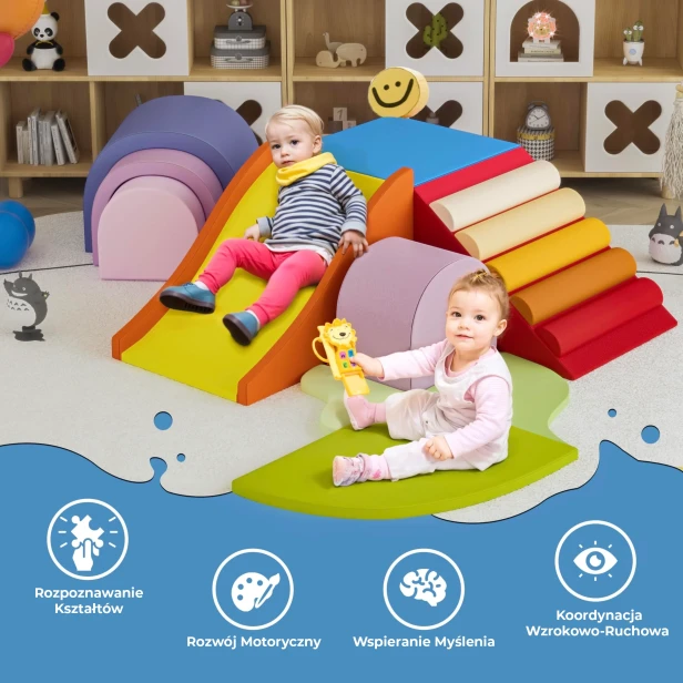 Piankowy Zestaw Wspinaczkowy dla Dzieci, edukacyjny zestaw piankowy, rozwój motoryczny, kluczowe atrybuty.