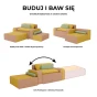 Kanapa dla Dzieci i Rodziców 287 cm – Modułowość "BUDUJ I BAW SIĘ"