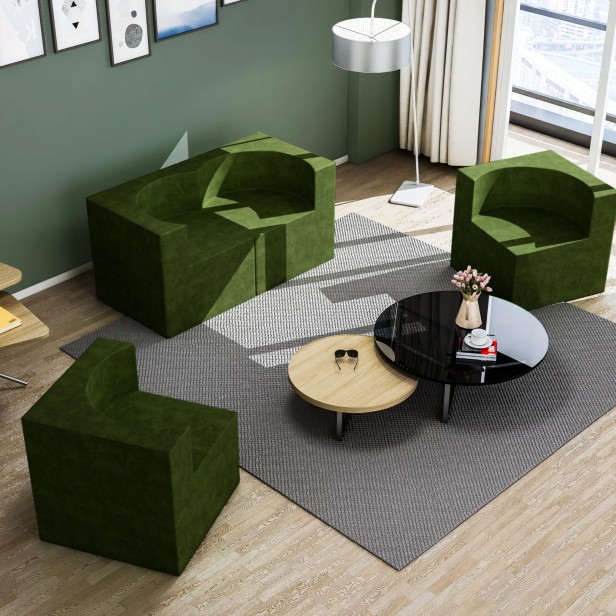 Zestaw "Aksamitny Uścisk", aranżacja w salonie.