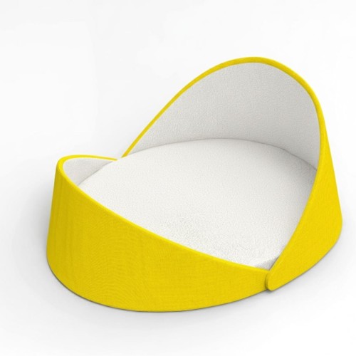 Luksusowe Legowisko Muszla dla Kota — Żółte.