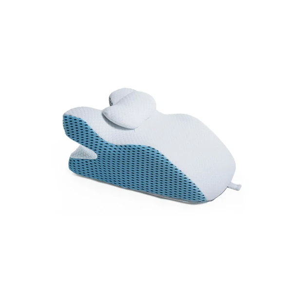 Ergonomiczna Poduszka Pod Plecy z Pamięcią Kształtu Niebieska.