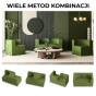 "WIELE METOD KOMBINACJI", prezentuje elastyczność modułowych foteli "aksamitny uścisk" w aranżacji nowoczesnych wnętrz.