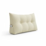 Sztruksowa Poduszka do Czytania – Biała