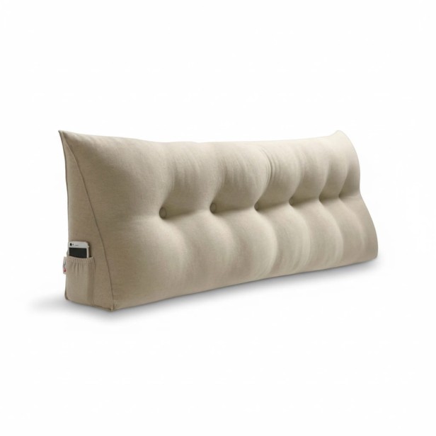 Trójkątna Poduszka do Czytania Beżowa.