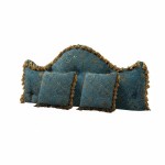 Królewski Zestaw Wygodnych Poduszek z Motywem Kwiatowym Błekitny