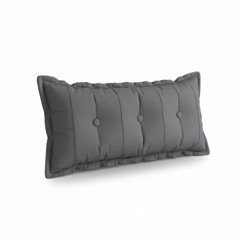 Prostokątna Poduszka do Oparcia Pleców – Bawełna Szara.