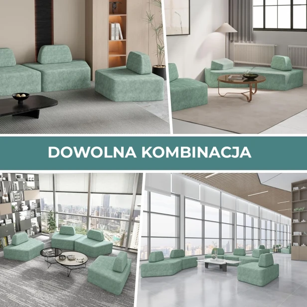 Narożnik Modułowy Półokrągły, kombinacje.