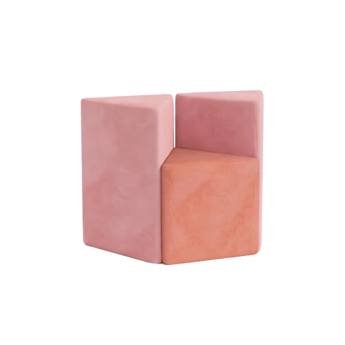 Zestaw 3 Modułowych Puf w Kolorze Lawendowym.