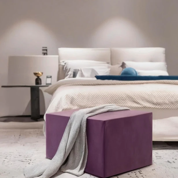 Modułowy Podnóżek Lawendowy, stoliki, aranżacja w  domu.