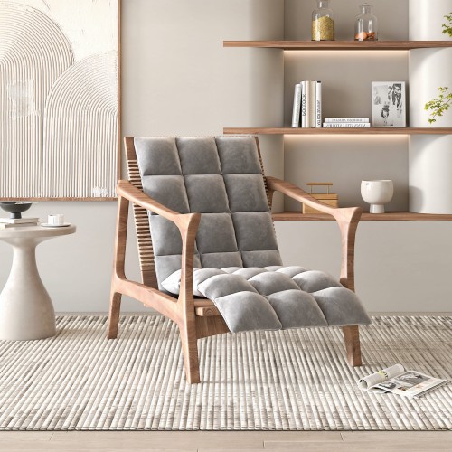 Wielofunkcyjna Modułowa Poduszka Siedziskowa, Szara, aranżacja w domu w salonie.