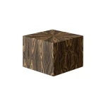 Nowoczesny Podnóżek/Pufa Kostka "Ciemne Drewno"