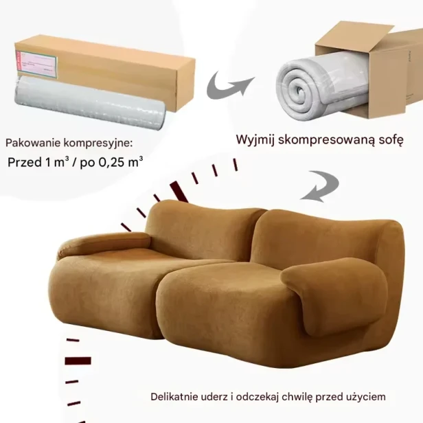 Sofa Chmurka, szczegóły wysyłki i rozpakowania.
