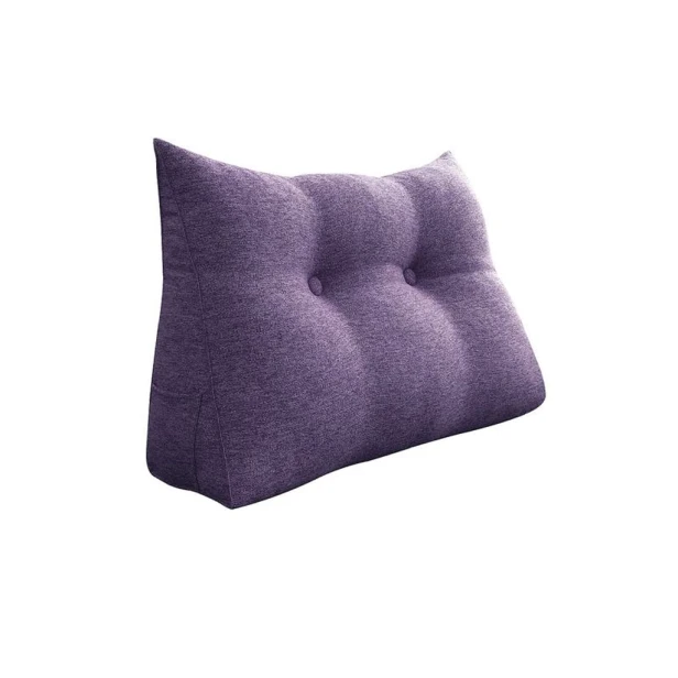 Trójkątna Poduszka do Czytania – Len Fiolet 60cm
