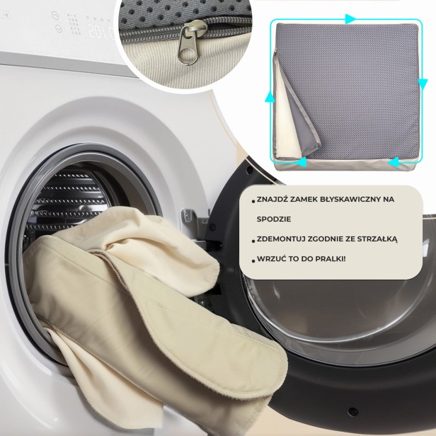 Bezpieczny Fotel Podłogowy, instrukcja prania.