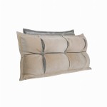 Poduszka Zagłówkowa ze Schowkiem Beżowo-Szara