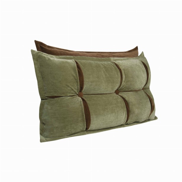 Poduszka Zagłówkowa ze Schowkiem Zielono-Pomarańczowa