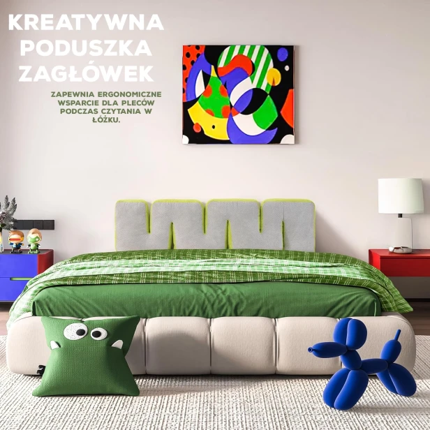 Oparcie na Zagłówek "Snake", aranżacja w sypialni.