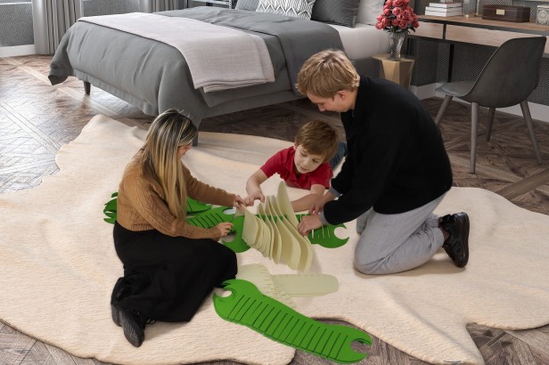 Rodzina składająca Legowisko Filcowe DIY dla Zwierzaka