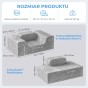 Sofa w kształcie litery U, wymiary produktu.