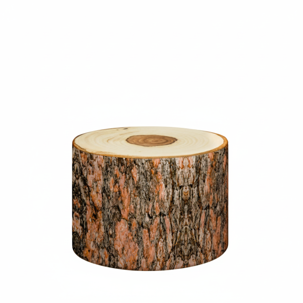 Owalny Stołek Geometryczny Ciepłe Drzewo