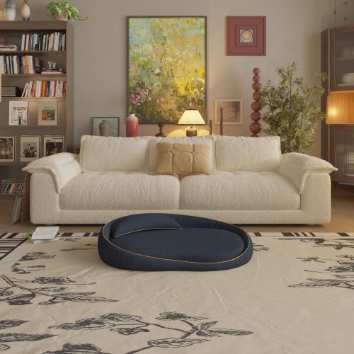 Legowisko dla Zwierząt "Groszek" Niebieskie, aranżacja w salonie