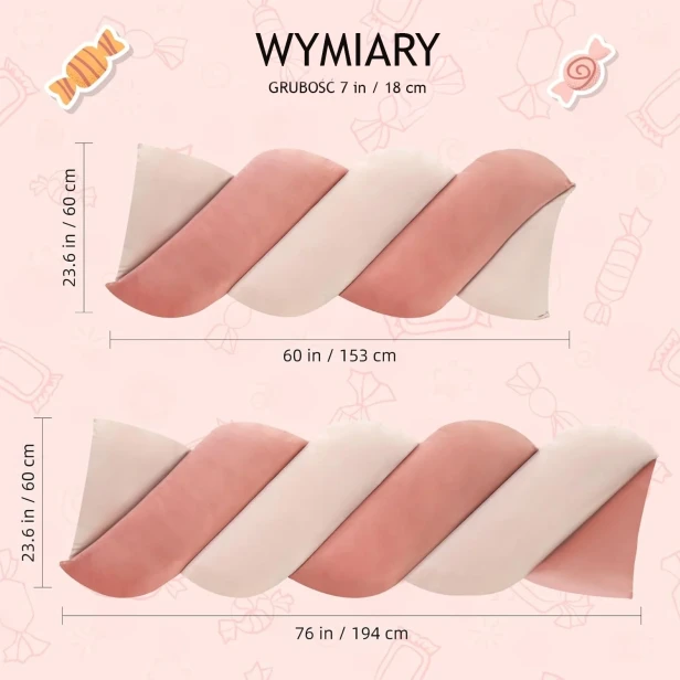 Poduszka welurowa Blush Pillow. Wymiary produktu.