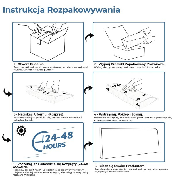 Zagłówek Zdobiony Guzikami w Romby, instrukcja rozpakowywania.