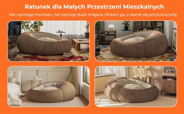 Legowisko Pro dla Człowieka i Psa, aranżacje w domu.