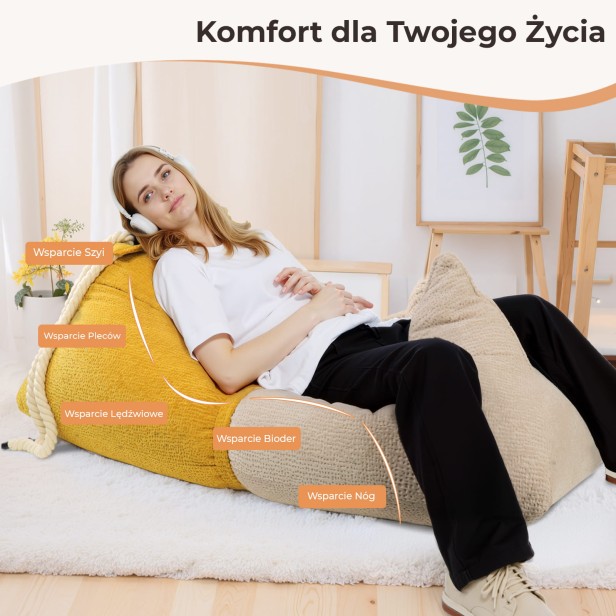 Leżak Typu Banan, rodzaje wsparcia.