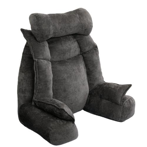 Poduszka Wspierająca Do Łóżka z Podłokietnikami Szara