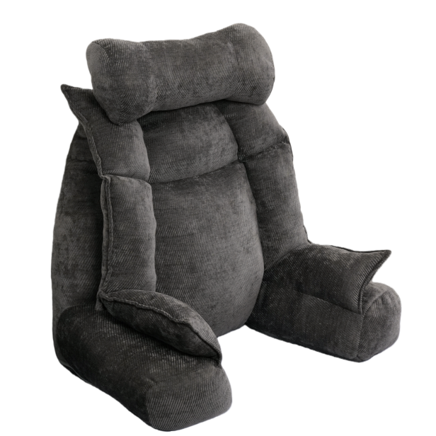 Poduszka Wspierająca Do Łóżka z Podłokietnikami Szara