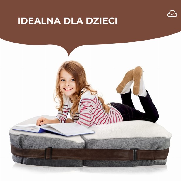 Dziewczynka leżąca na Fotelu Rozkładanym.