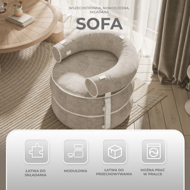 Sofa z pasami, cechy produktu.