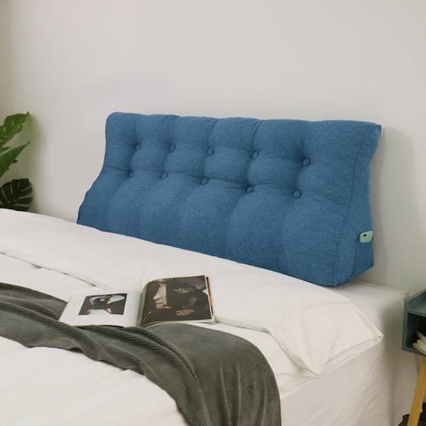 Niebieska Poduszka Lniana 160cm