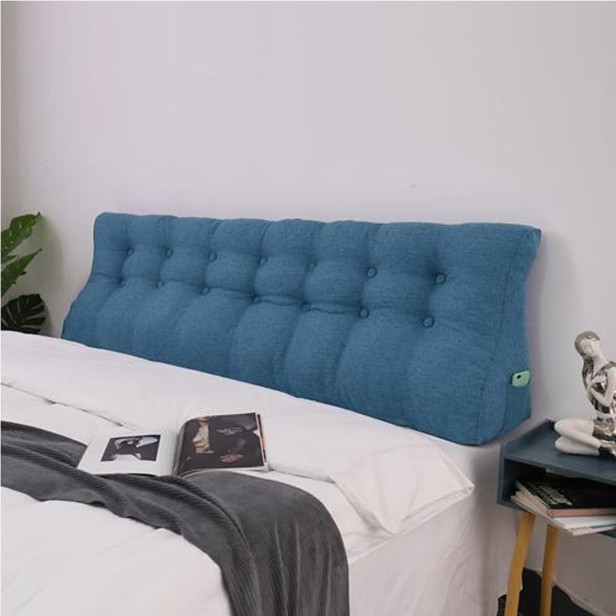 Niebieska Poduszka Lniana 200cm