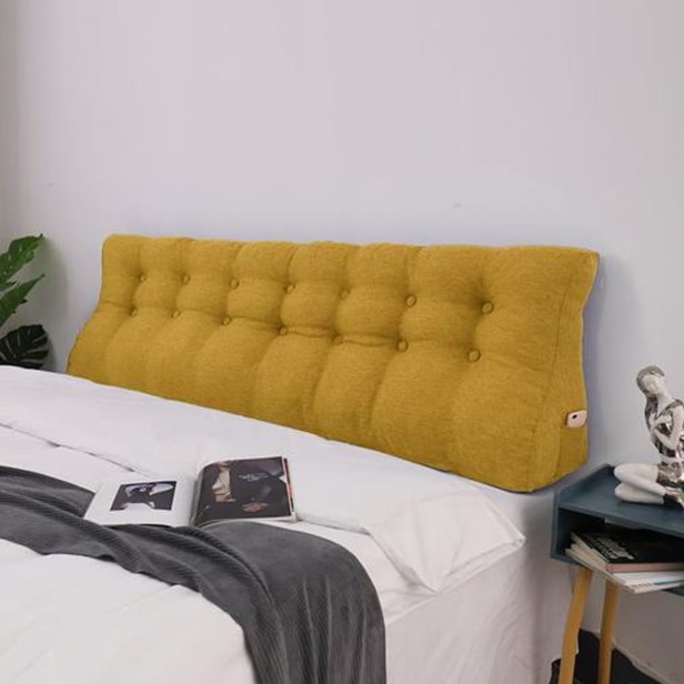 Żółta Poduszka Lniana 200cm