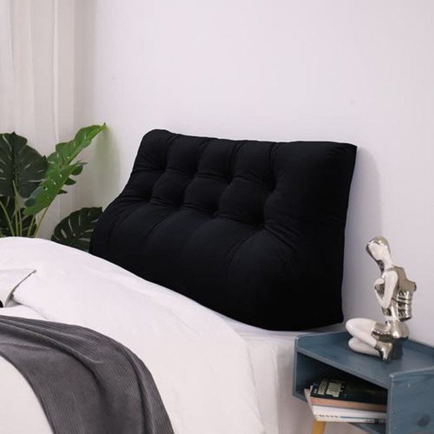 Czarna Poduszka Velvet 120cm