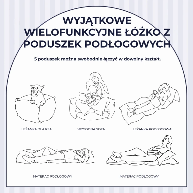 Wielofunkcyjna Sofa z Poduszek Podłogowych, rodzaje zastosowania.